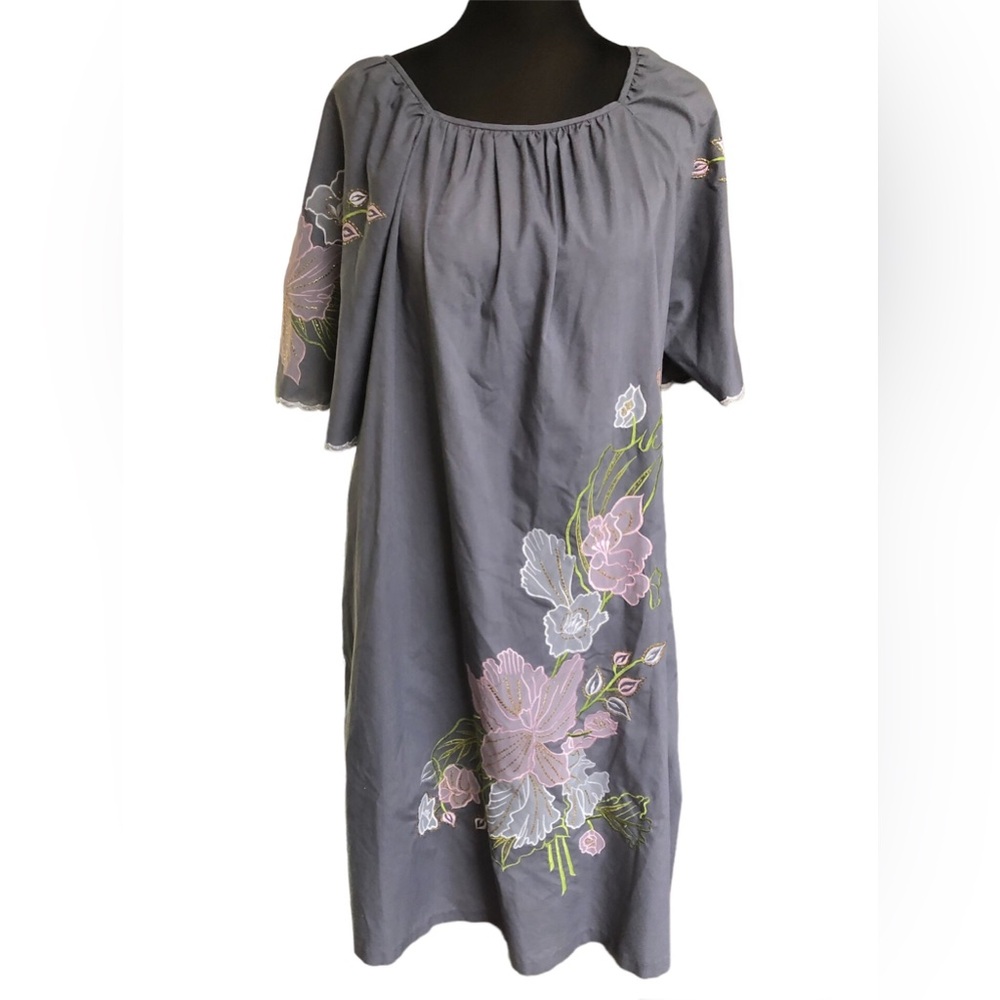 Vintage Caro of Honolulu MuMu Caftan Hawaiian Dress, SZ Medium